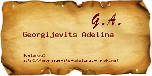 Georgijevits Adelina névjegykártya